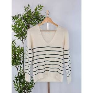 NEW GENTLE FAWN women's tucker sweater in kelly green stripe